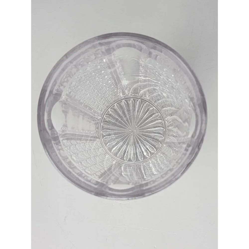 Vintage Miss Matched Cut‎ Glass Tumbler With Intricate Floral Geometric Patterns